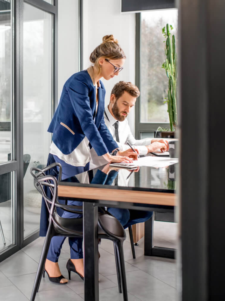 two people working in the office