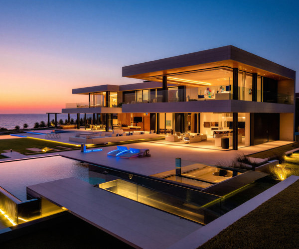 A luxury house near the sea