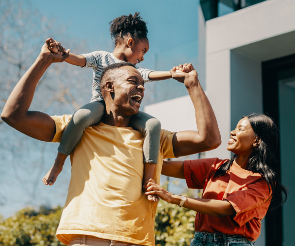A family having fun