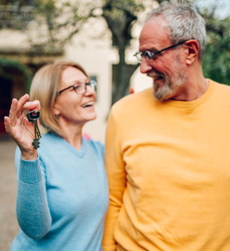Group of elderly friends enjoying city vacation together